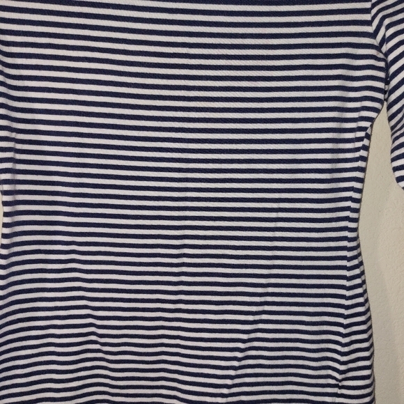 H&M LADIES 3/4 SLEEVE STRIPED TEE- S - Picture 3 of 4